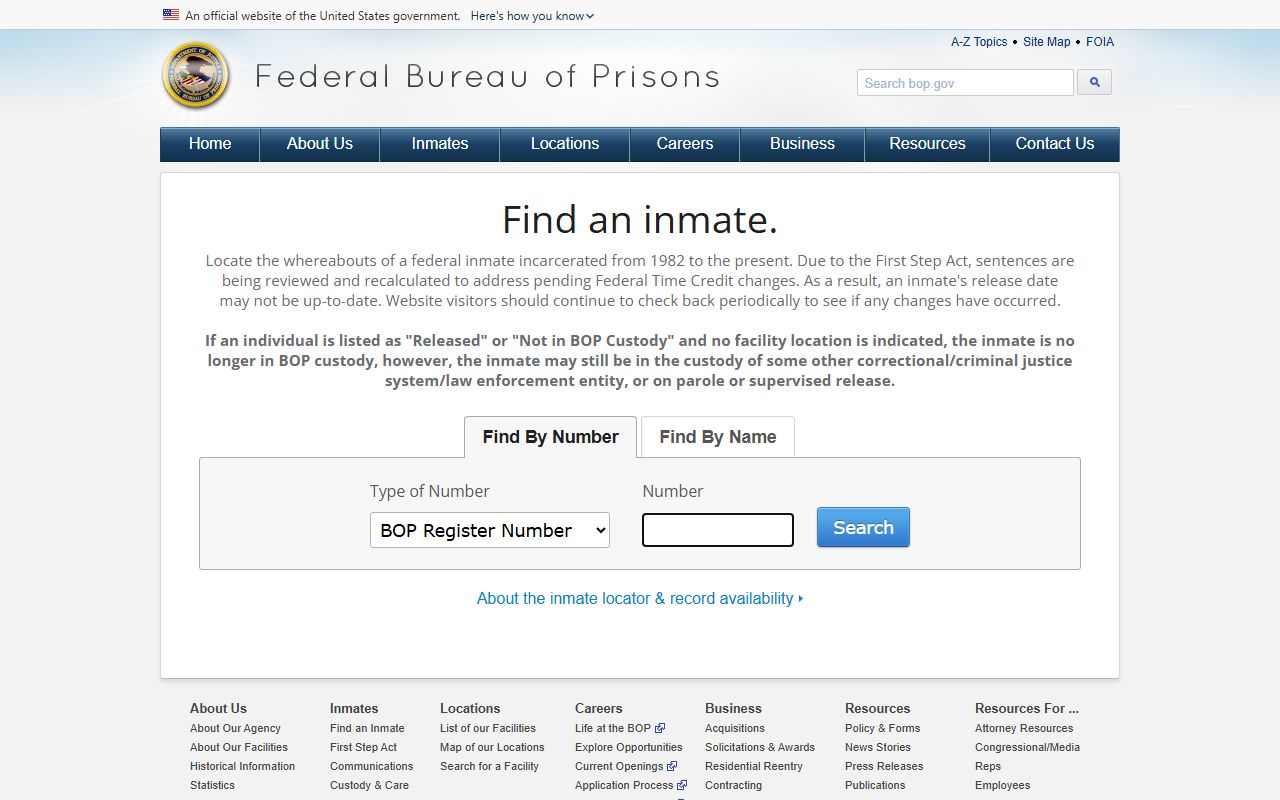 Federal Bureau of Prisons inmate locator for Woods County jail inmates moved to federal custody